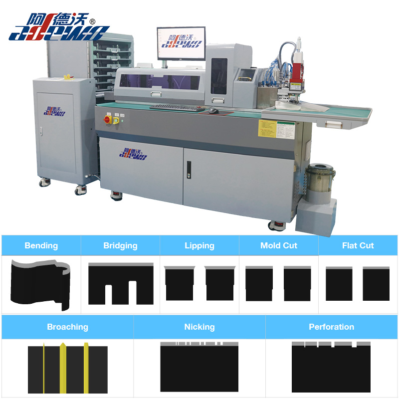 ABM-832C2 monitoiminen teräsrule-automaattinen taivutuskone BOBST-sertifioiduille meistinvalmistajille